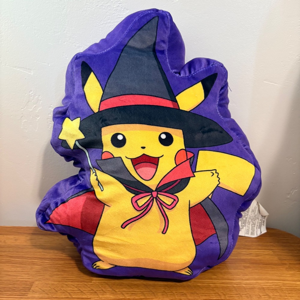 Pokemon‎ Pikachu Plush Cloud Pillow PIKA WITCH Halloween Purple 14in